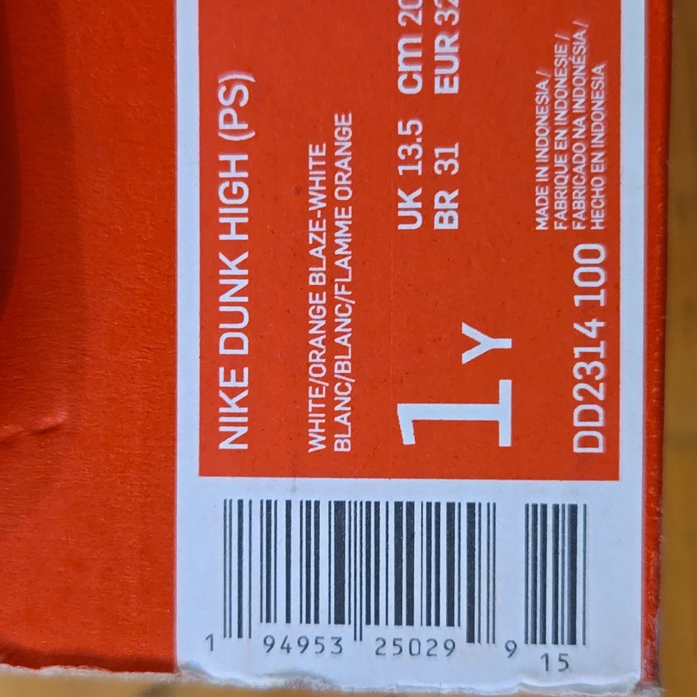 Nike Dunk High SP PS - Syra Use (Oranve Blaze/ White) DD2314 100 2021 - Picture 14 of 14